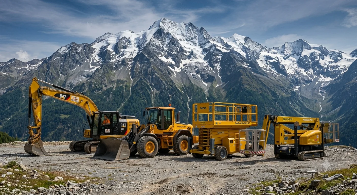 Bagger und Baumaschinen auf Baustelle