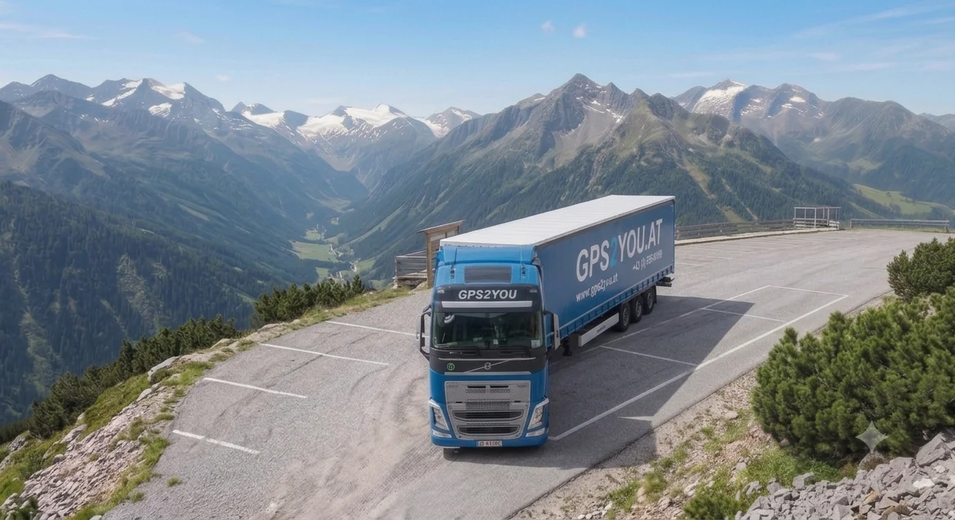 Logistik-LKW Flotte auf Autobahn